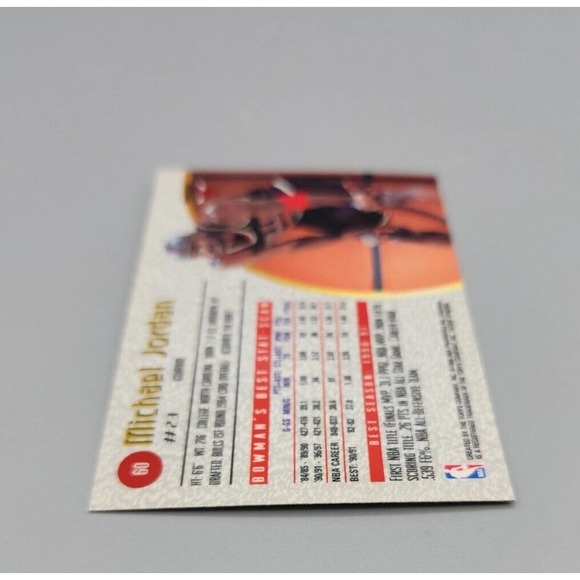 Michael Jordan Bowman 1998 #60 Bulls HOF Basketball Trading Card - Picture 6 of 6